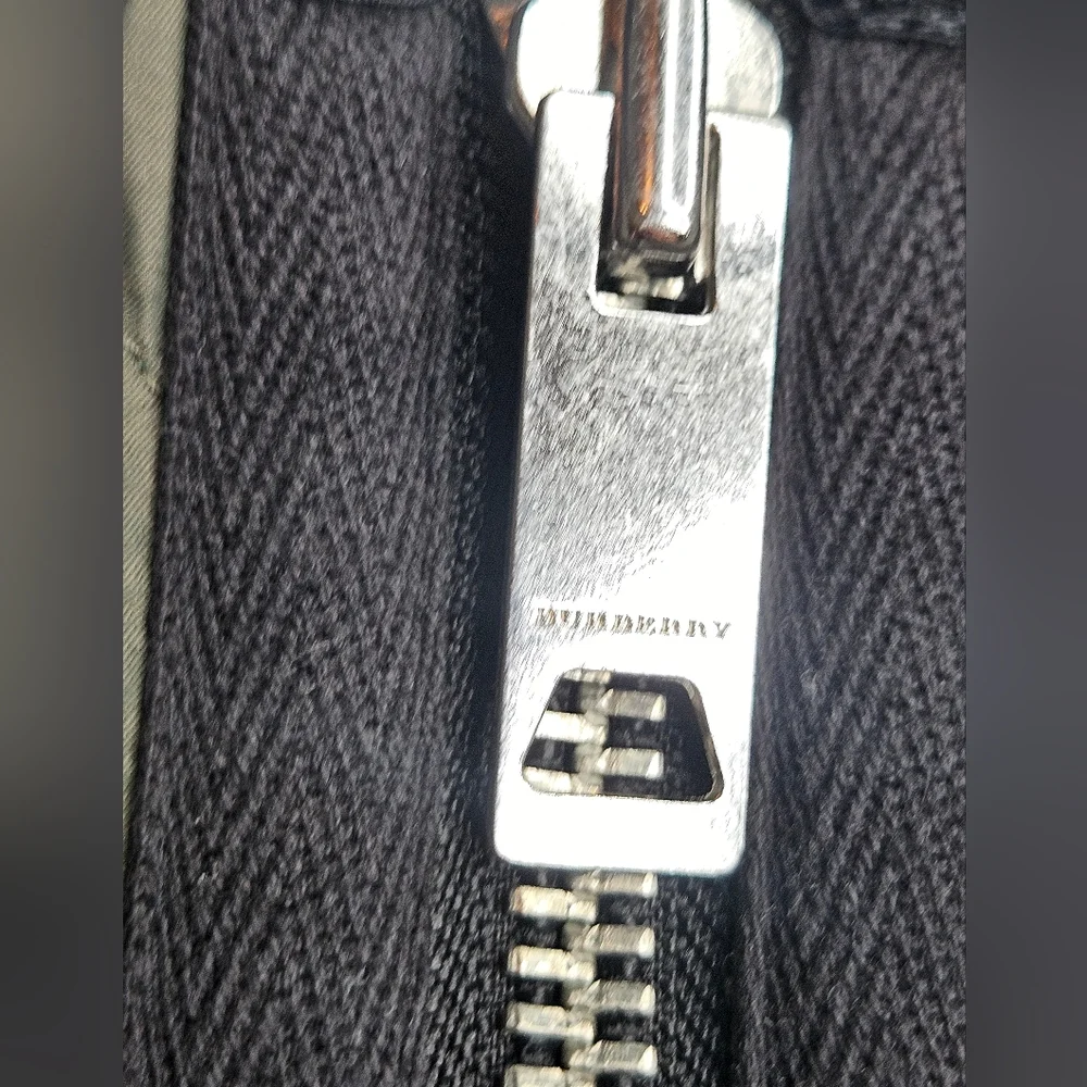 Burberry Children Quilted Bomber Jacket Oliver Green Full Zipper - Picture 3 of 16